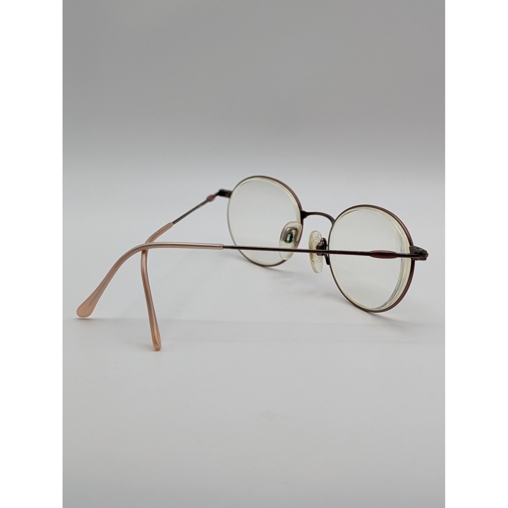 Tura Mod 760 ROS Eyeglasses Round Wire Frame Pink Japan 49-18‎